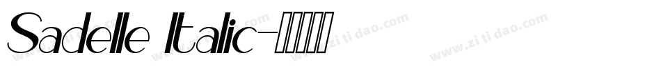 Sadelle Italic字体转换
